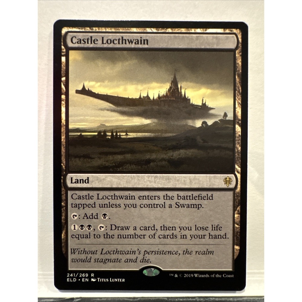 Magic The Gathering Castle Locthwain Throne of Eldraine Rare Land Card 241/269